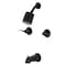 Kingston Brass Tub and Shower Faucet, Matte Black, Wall Mount KBX8140EFL - alternate 1
